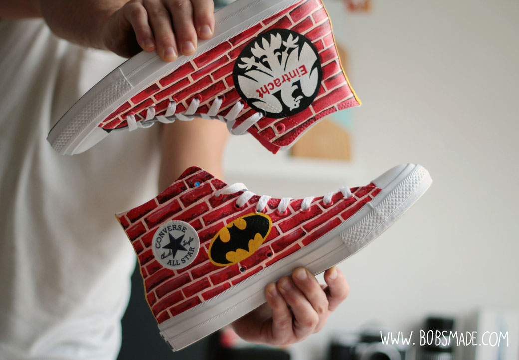 Eintracht Frankfurt X Batman Chucks2 by bobsmade