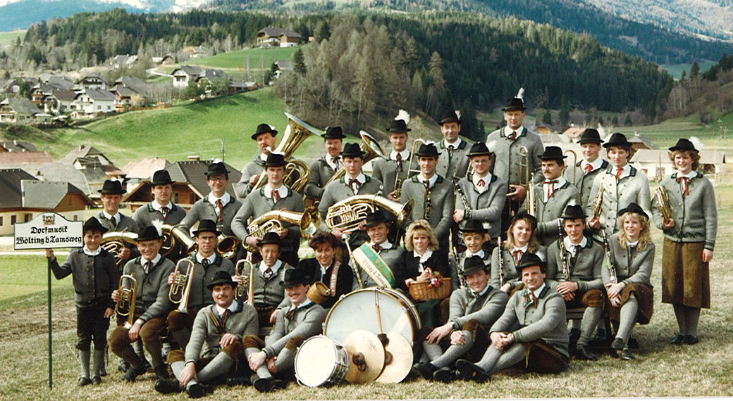 Dorfmusik Wölting Gruppenfoto 1990