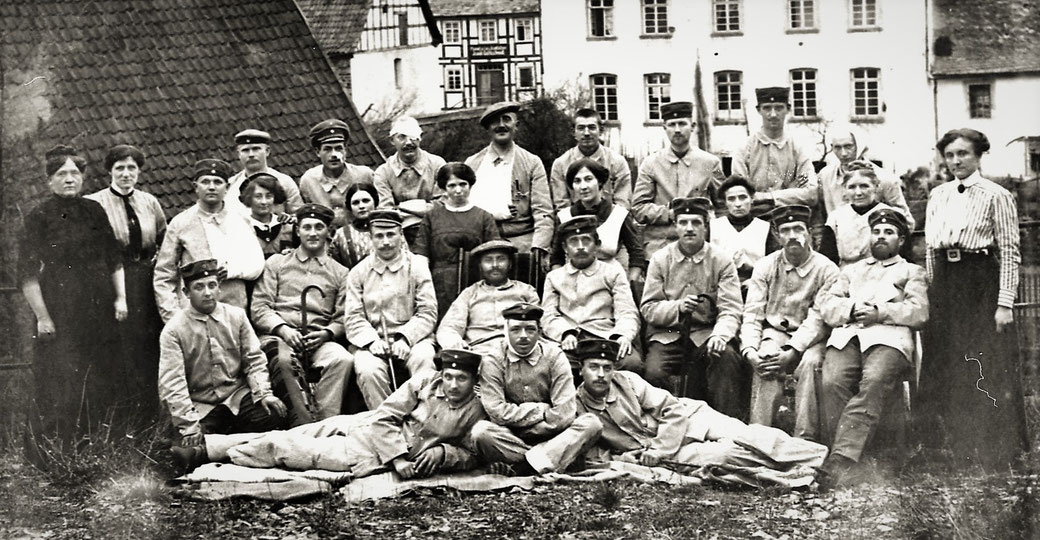 November 1914: Verwundete Soldaten im Esloher Lazarett