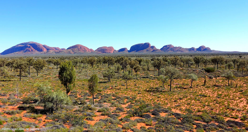 Kata Tjuta, lieu sacré des Aborigènes Anangu, Australie, photo non libre de droits.
