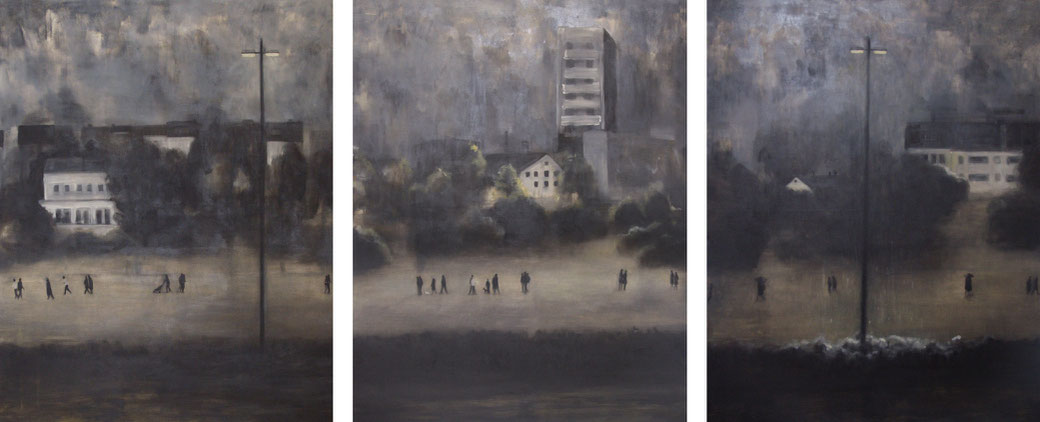 Am Morgen, Am Mittag, Am Abend, à 195x155cm 2005 oil on canvas