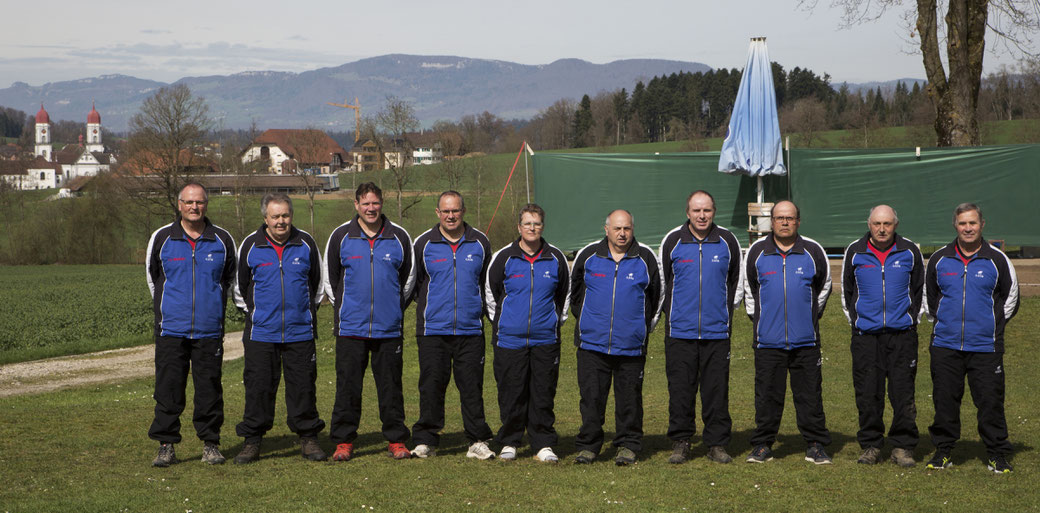 V.l.n.r.: Martin Aeschbach, Otto Hasler, Matthias Peter, Thomas Wälchli, Brigitte Lanz, Kurt Uhlmann, Ernst Jordi, Rolf Wüthrich, Ernst Uhlmann, Urs Wälchli.