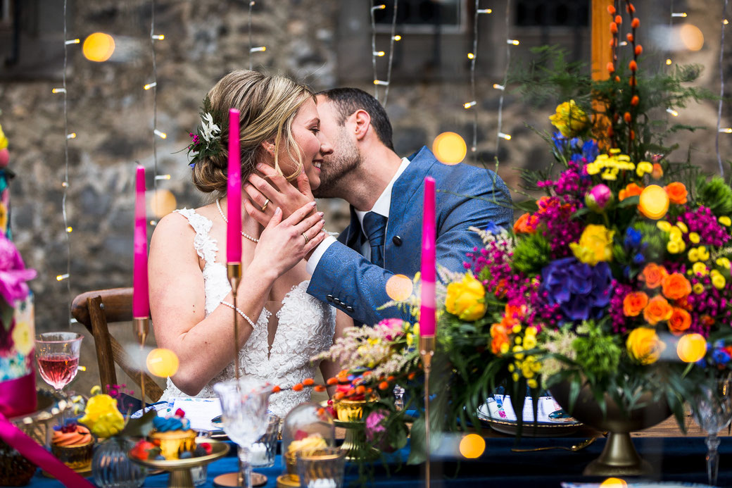 Hochzeitspaar romantisch Sommerhochzeit