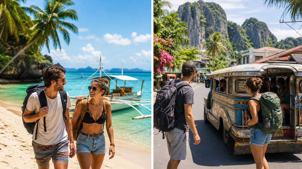 Backpacker reisen auf Philippinen