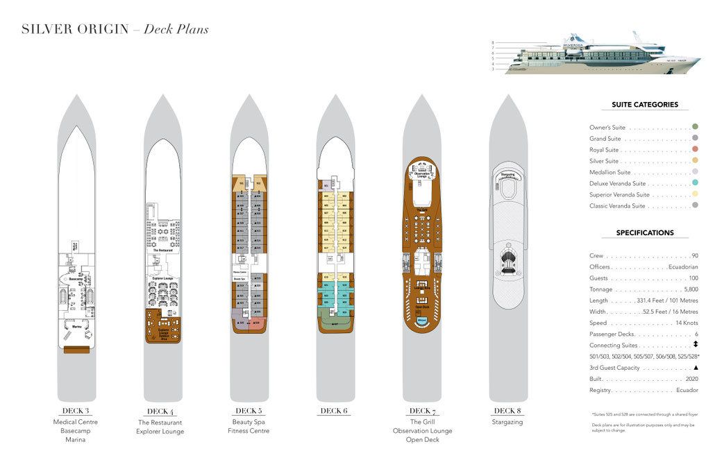 Deckplan Silversea Silver Origin