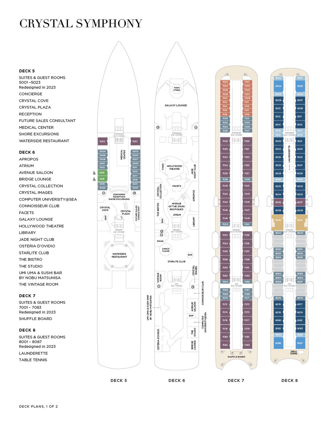 Deckplan Crystal Symphony