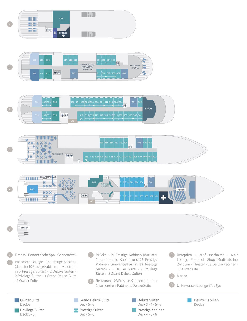 Deckplan Le Champlain