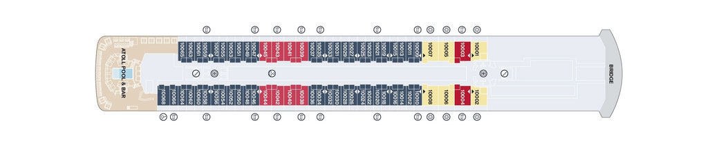 EXPLORA III - Schiffsübersicht Deck 10