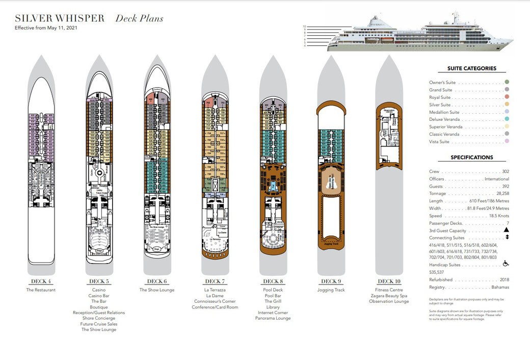 Deckplan Silver Shadow