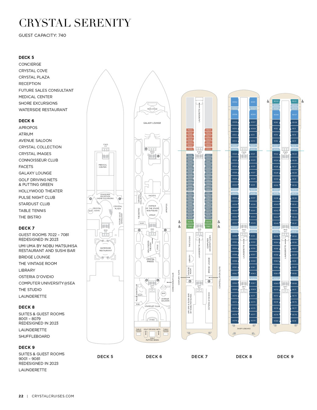 Crystal Serenity Deckplan