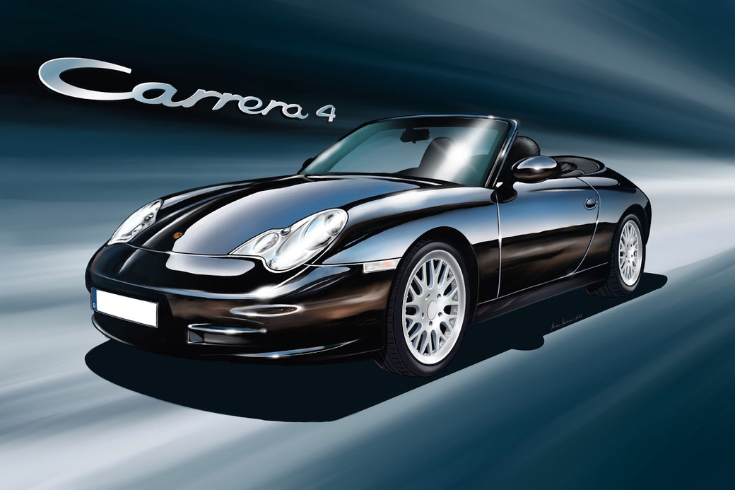 Porsche 996 Carrera 4  | ©Markus Scholemann art painting / print on canvas