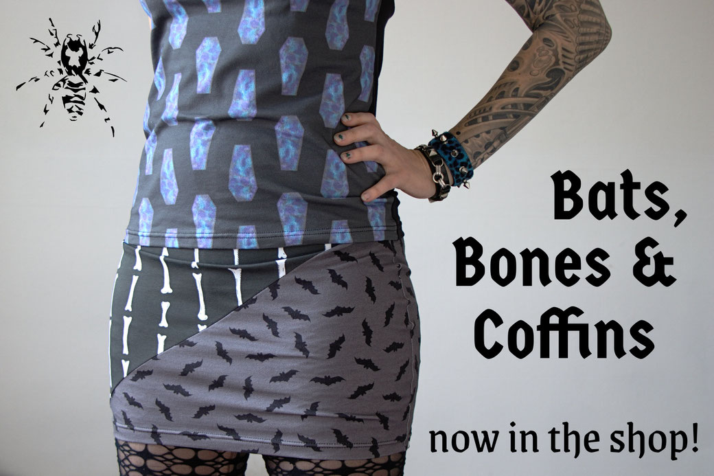 Bats, Bones and Coffins in the shop! - Zebraspider Eco Anti-Fashion