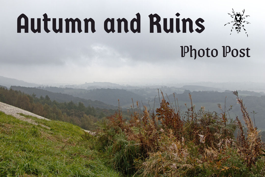 Autumn and Ruins photo post - Kilburn White Horse view - Zebraspider Eco Anti-Fashion