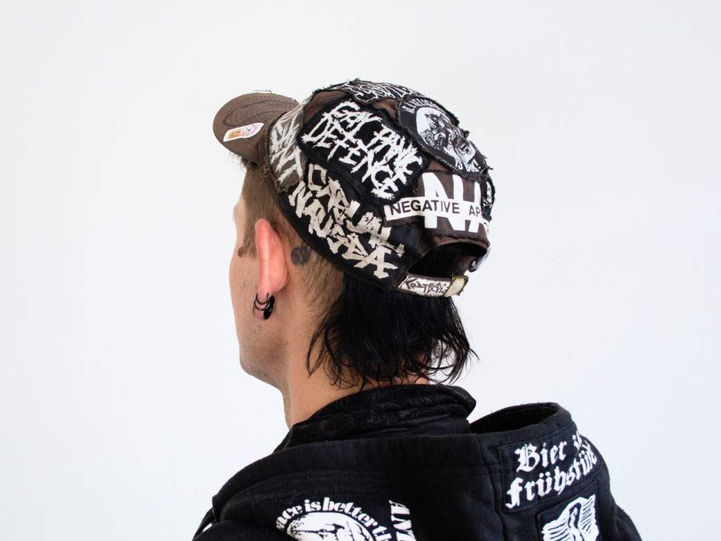 5 Unusual things that look better with patches - patched up baseball hat - Zebraspider Eco Anti-Fashion Blog