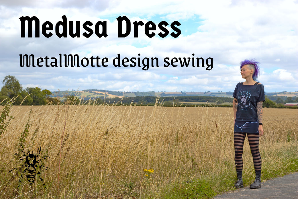 Medusa Dress - MetalMotte design sewing - Zebraspider Eco Anti-Fashion