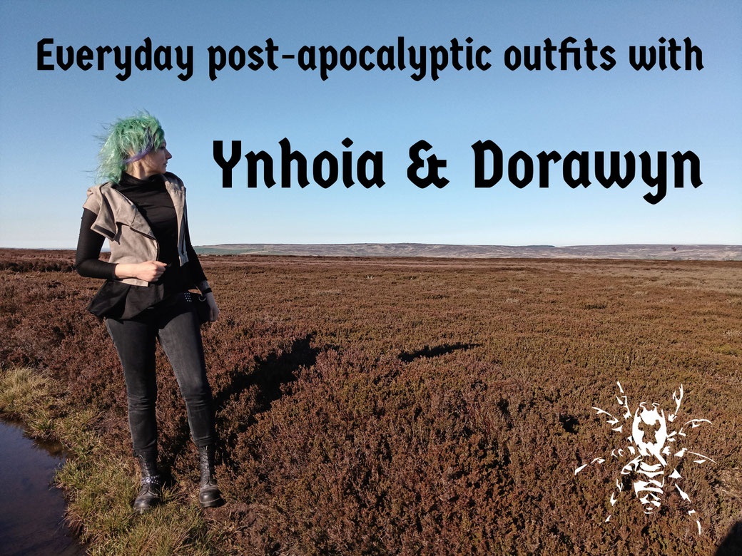 Everyday post-apocalyptic outfits with Ynhoia and Dorawyn - Zebraspider Eco Anti-Fashion