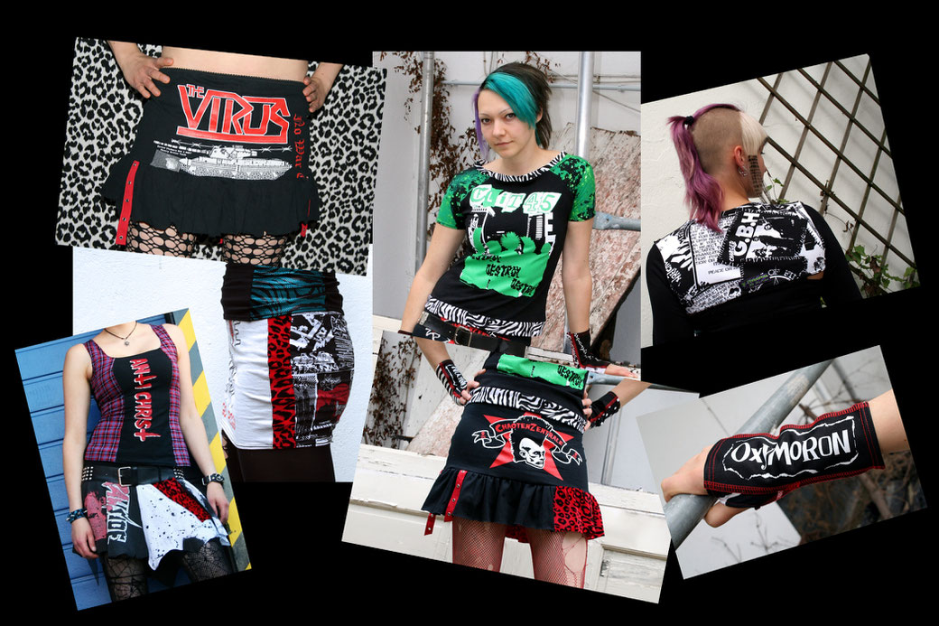 Punk as Fuck Recharged Mini Collection - collage from 2010 - Zebraspider Eco Anti-Fashion