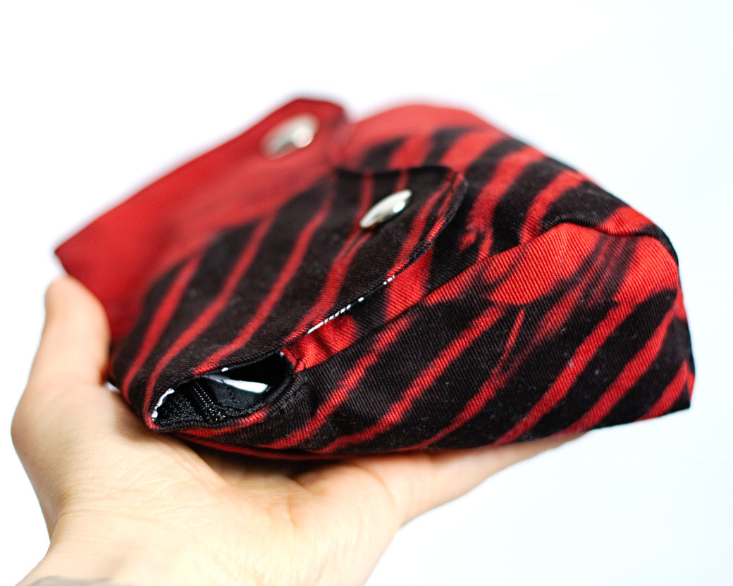 2021 belt bags and new shoulder bags out now! - Split Red Zebra belt pouch - Zebraspider Eco Anti-Fashion