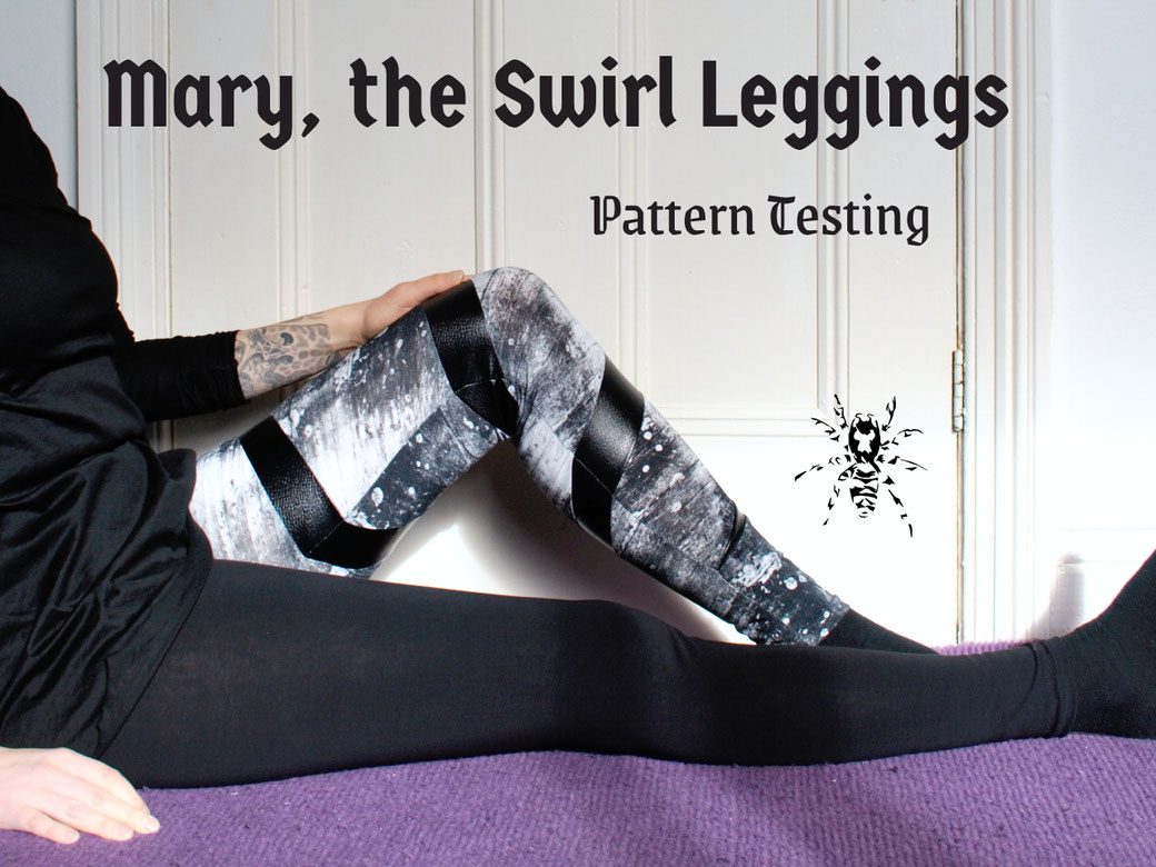 Mary, the Swirl Leggings (pattern testing) - Slightly Sinister Patterns - Zebraspider Eco Anti-Fashion Blog