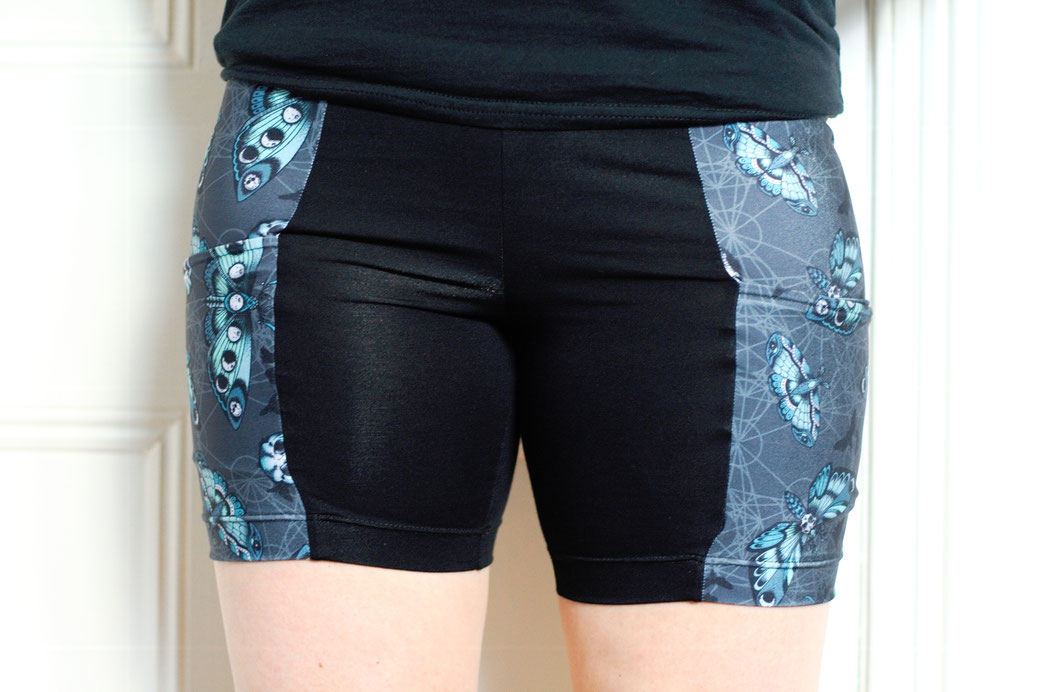 Pocket Shorts for Roller Derby - from citrus leggings pattern - Zebraspider DIY Anti-Fashion Blog