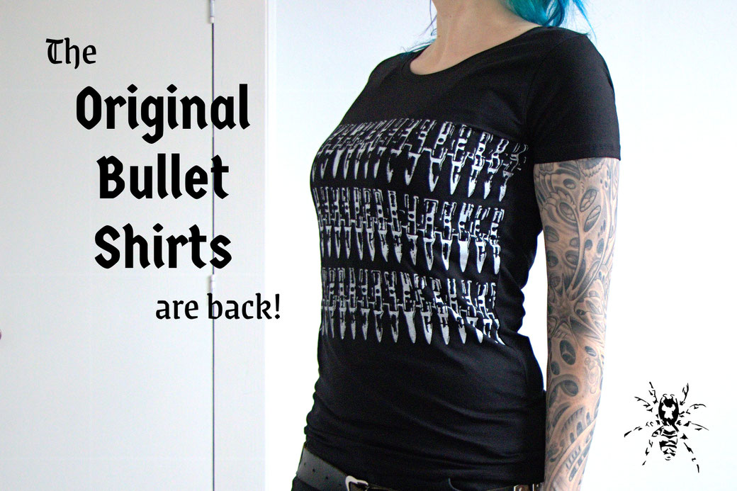 The original bullet shirts are back and more! - Zebraspider Eco Anti-Fashion