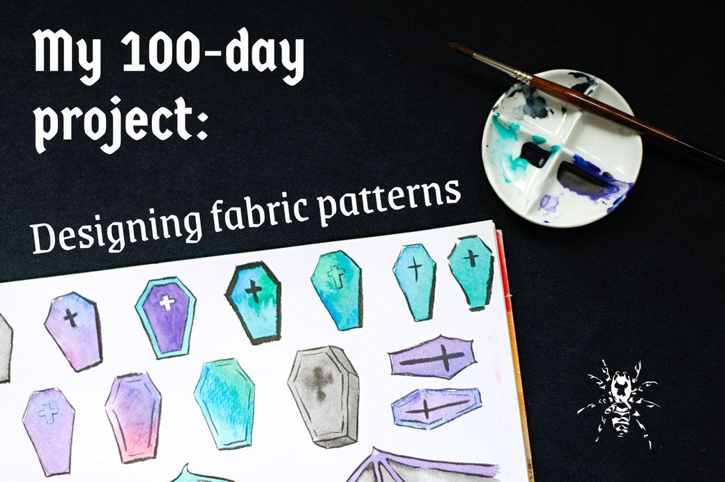 My 100-day project: Designing fabric patterns - Zebraspider Eco Anti-Fashion Blog