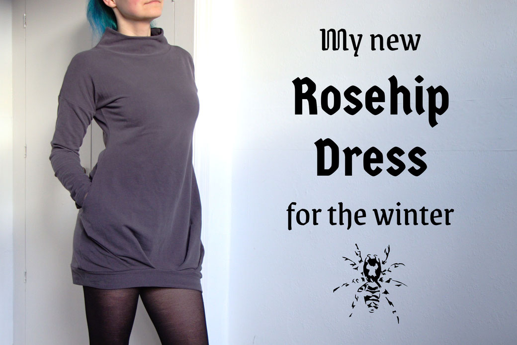 My new Rosehip Dress for the winter - Zebraspider Eco Anti-Fashion