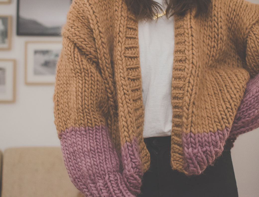 Free knitting pattern: Make your own chunky cardigan - felicity