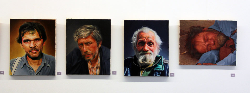 Klaus Soppe, 'Stadtstreicher', gemalt nach Modellen aus dem realen Leben. Foto: DHBW Heilbronn.