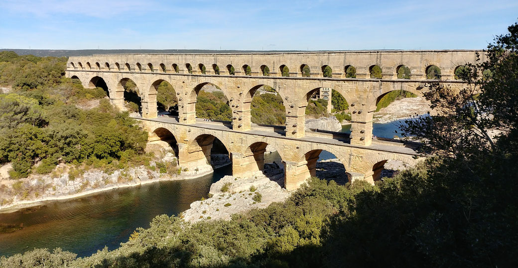 Aquädukt "Pont du Gard" in Südfrankreich