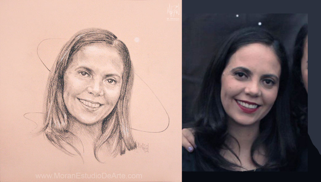 Regalo para mi novia dibujo al carbon