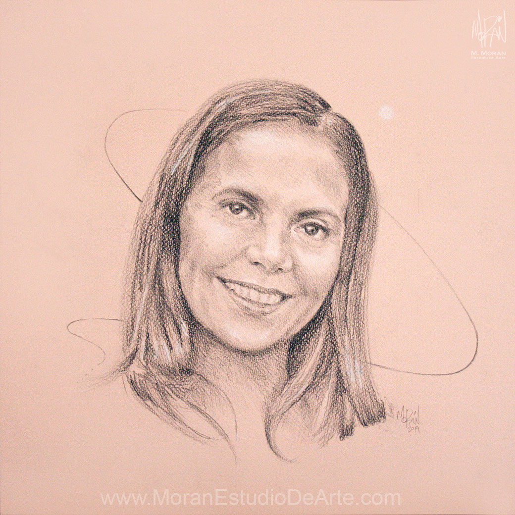 Regalo para mama dibujo al carbon