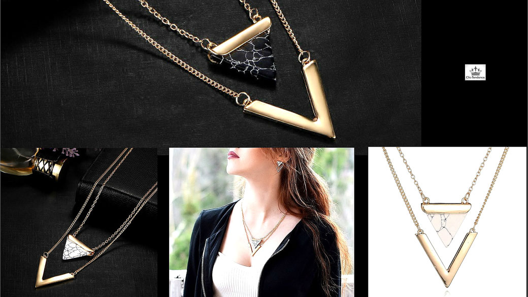 Bijoux de créateur collier femme chaine et pendentifs chic et Tendance pour Elle