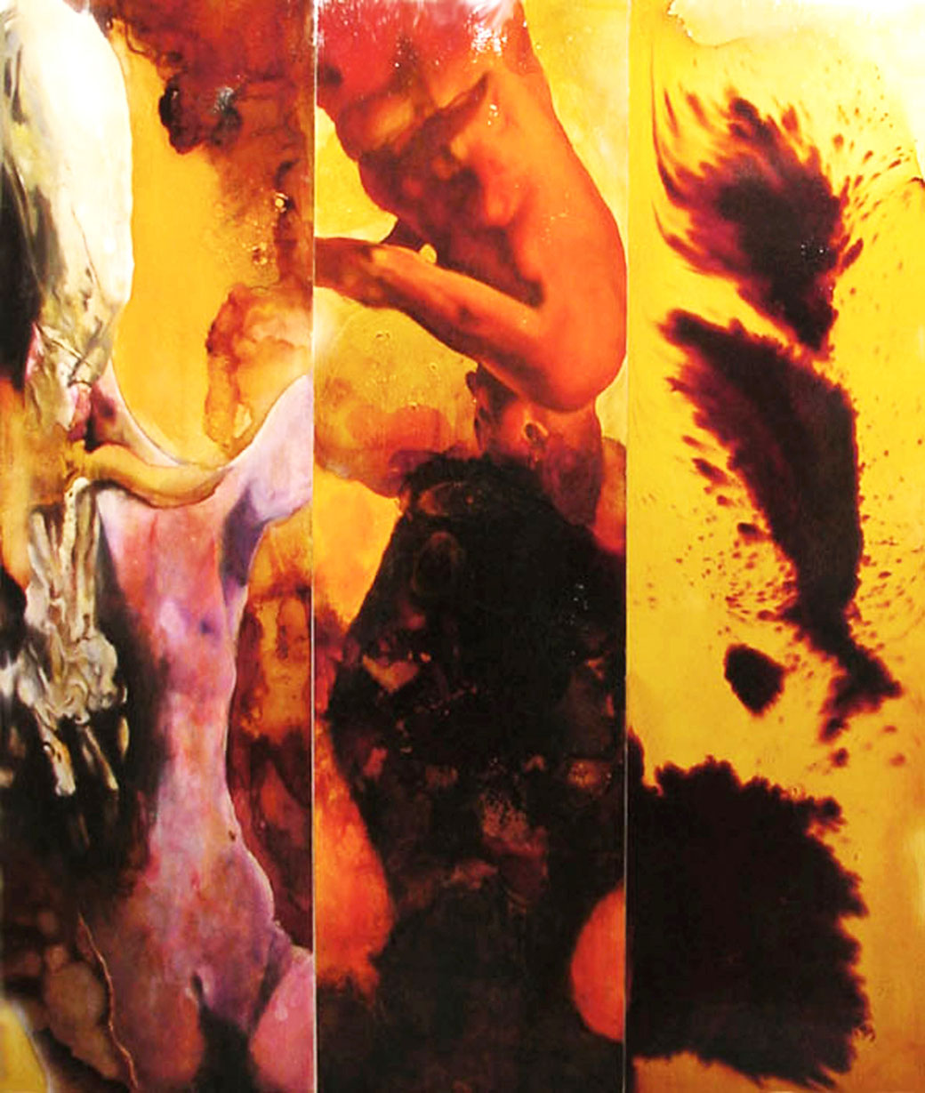                                                                                                   Urano / Uranus (trittico/ triptych)- (2006) tecnica mista su legno - mixed media on wood, cm (160 x 120)