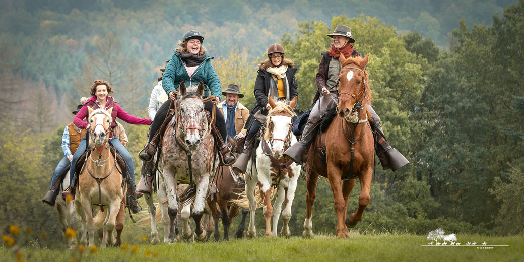 Fischerhof Wanderreiten, RossFoto Dana Krimmling, Wanderreitbetrieb, Reisen zu Pferd, Reiten im Herbst, Ausreiten, Wanderritt in Westerwald, Deutschland, Europa