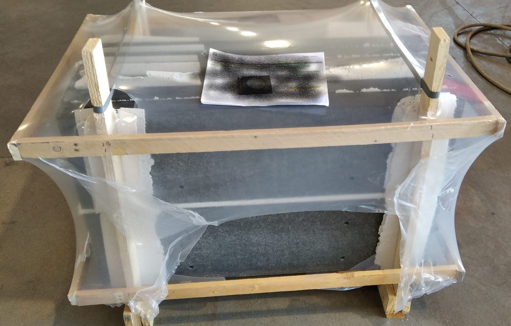 Nero Assoluto Treppe 3+3cm geflammt und gebürstet