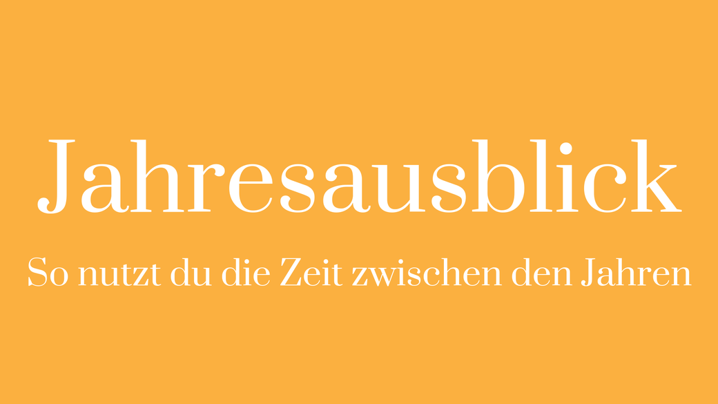 Jahresabschluss Fünfjahresplan Zwischen den Jahren