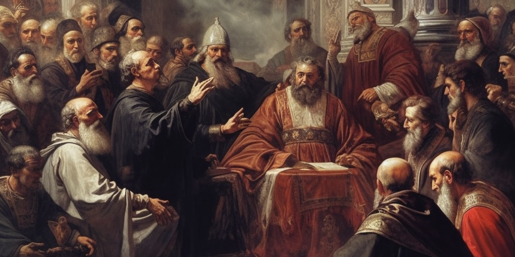 Artists depiction of the Council of Nicaea