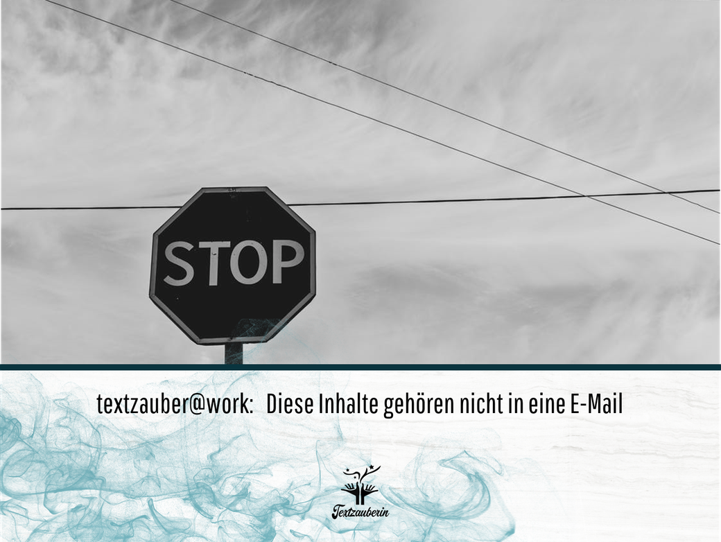 No-Gos in E-Mails - textzauber@work