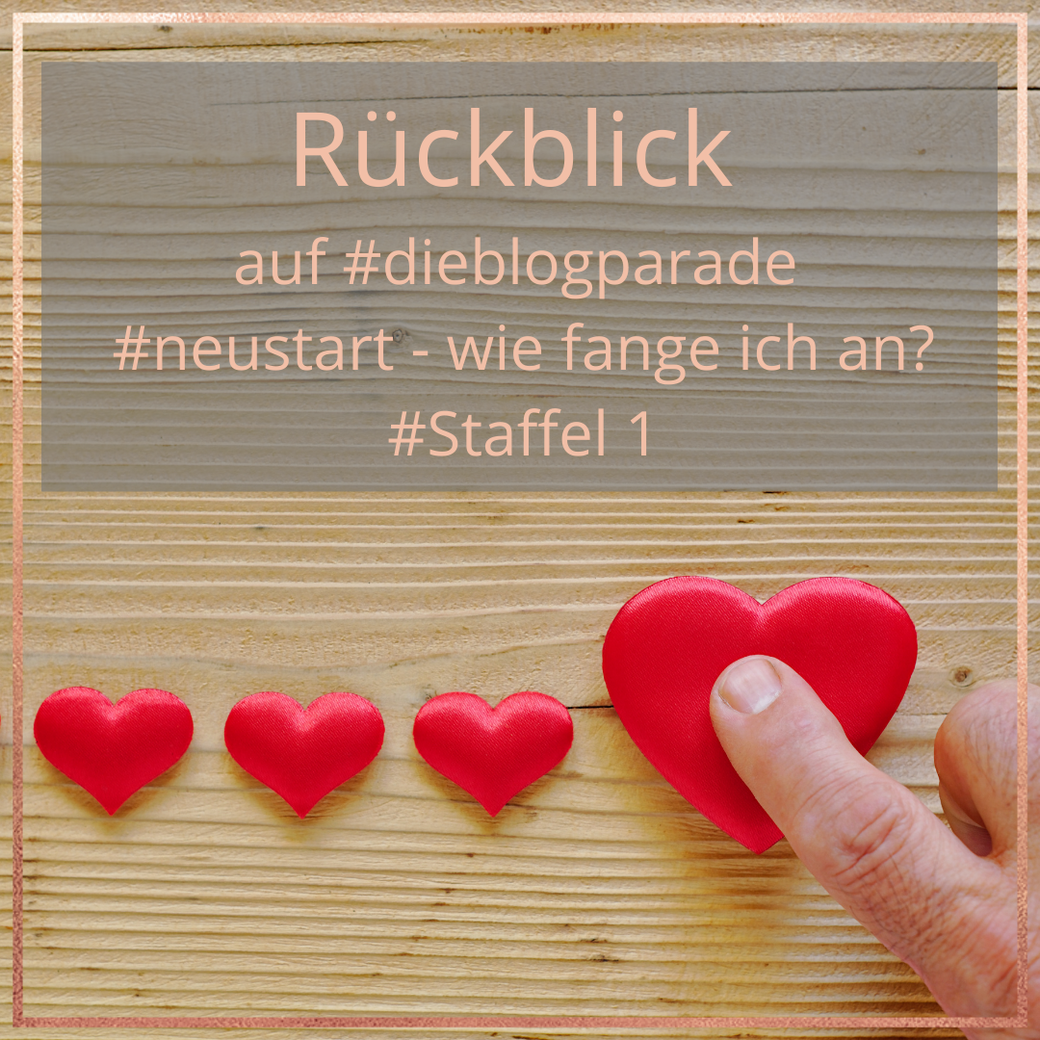 Rückblick auf den Neustart: Bild zeigt 3 kleine und 1 großes rotes Herz