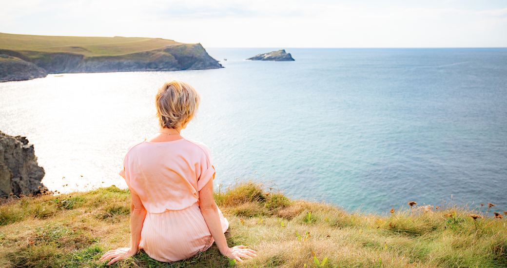 Julia Poole at home in Cornwall by the sea