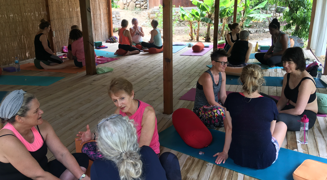Group of yoga and pilates teachers learning how to lead retreats