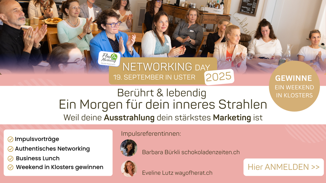 FlowOn Networking Day. Ein Netzwerkanlass für Unternehmerinnen in Uster. 