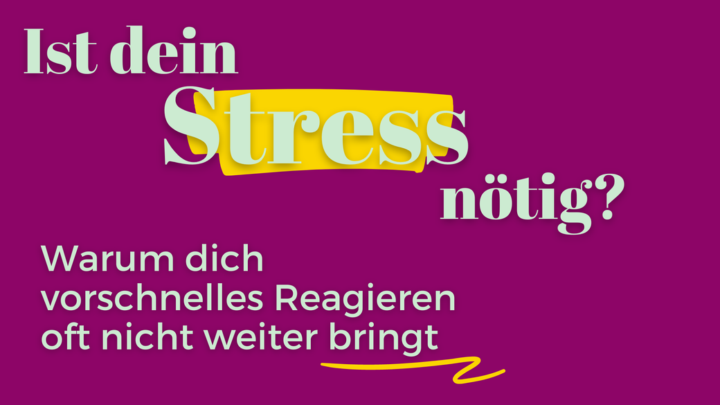Angst vor der Angst - warum dich vorschnelles Reagieren nicht weiter bringt?