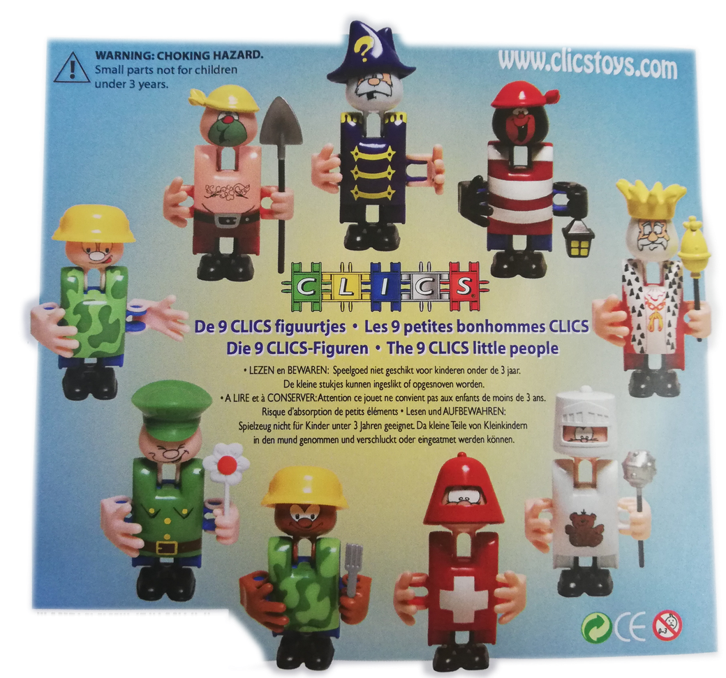 CLICS Box mit 9 CLICS-Männchen – Übersicht der Figuren