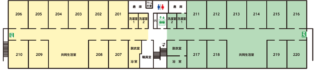 東館2階　施設レイアウト