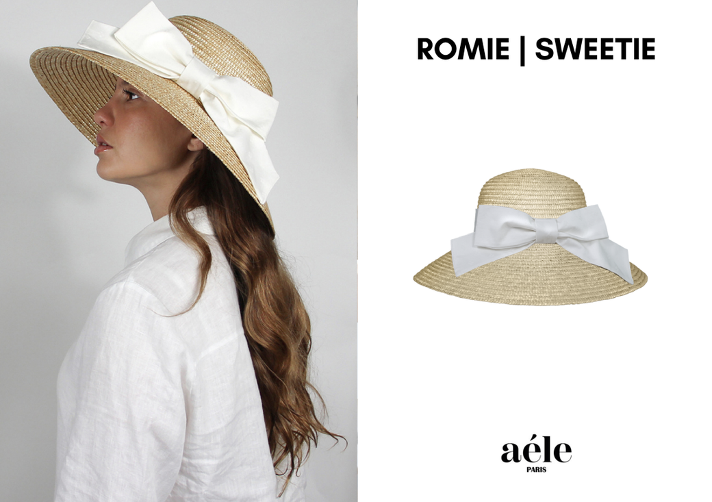 AÉLE PARIS - Maison d'accessoires pour femmes - Modèle :Chapeau Romie - Sweetie - Prix : 169 € - Crédit photo : AÉLE PARIS