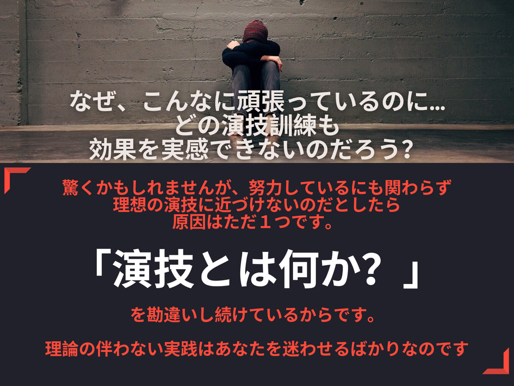 自宅でじっくり、迷いなく学べるスタニスラフスキーシステムによる本格的俳優訓練プログラム