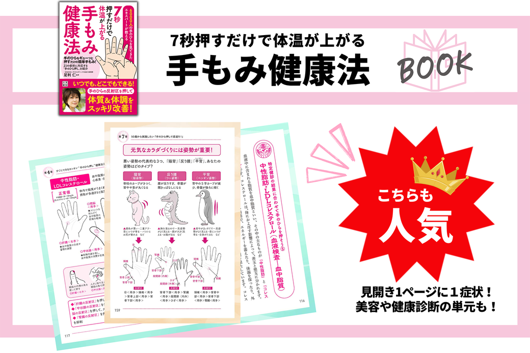 『7秒押すだけで体温が上がる 手もみ健康法』日東書院