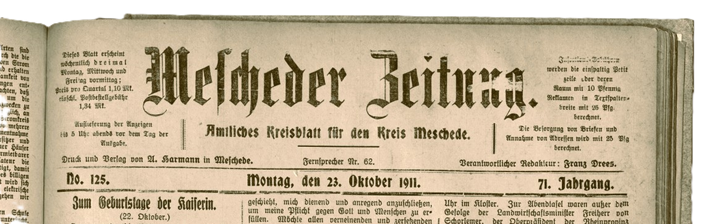 Mit dieser Ausgabe der Mescheder Zeitung wurde die geharnischte Antwort des Kirchenvorstandes verbreitet. 
